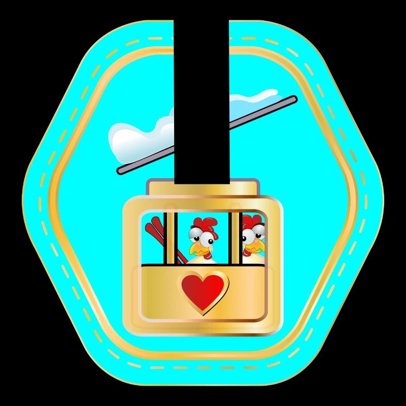 SKIING COUPLES - CHICKENS COMIC