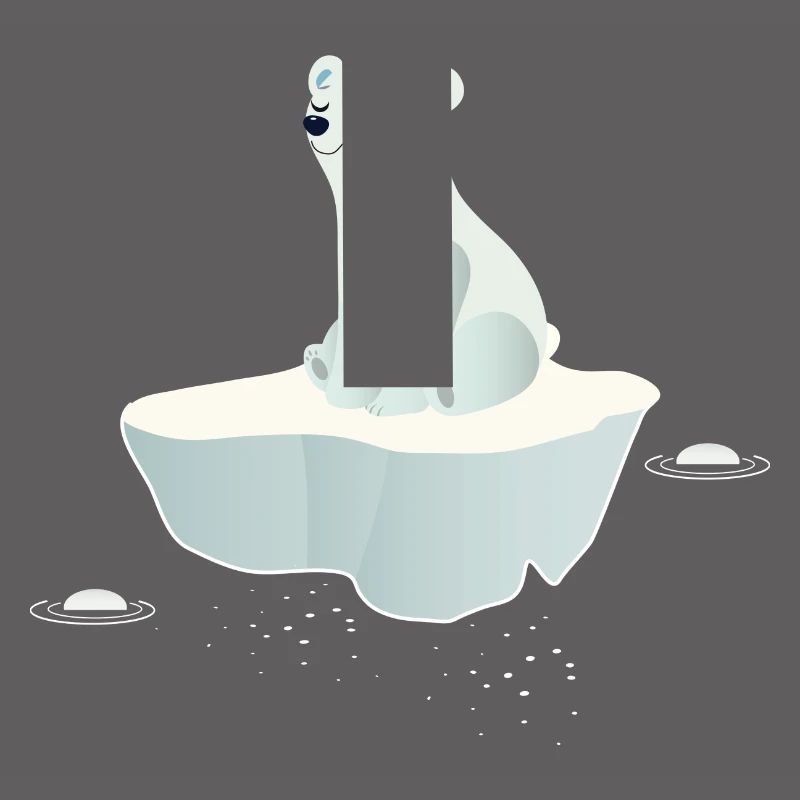 Träumender Eisbär auf einer Eisscholle