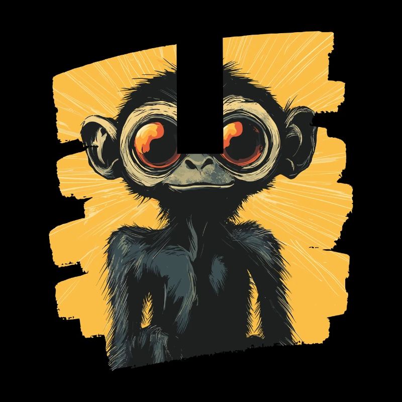 Singe araignée rétro