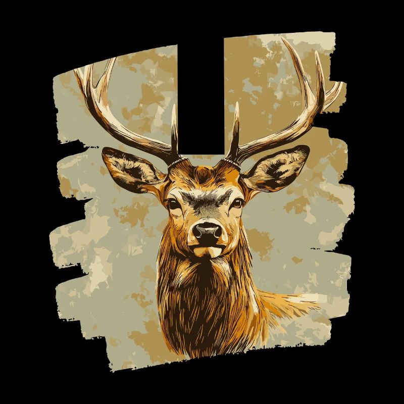 Hirsch mit Geweih