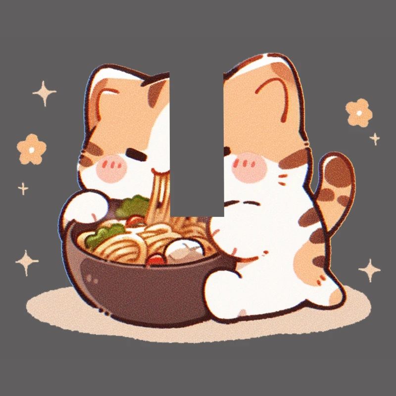 Mème de chat mangeant des spaghettis