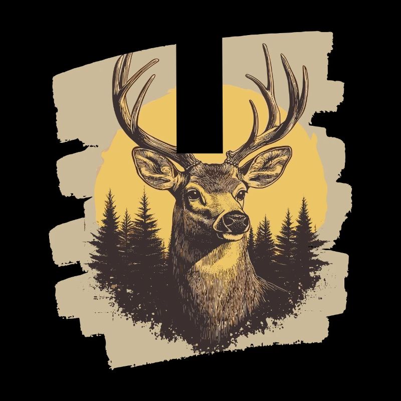 Hirsch mit Geweih
