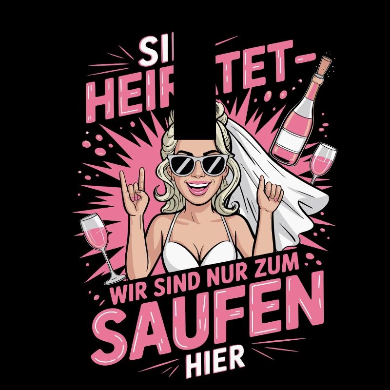 Funny German Hen Party Sie Heiratet Design