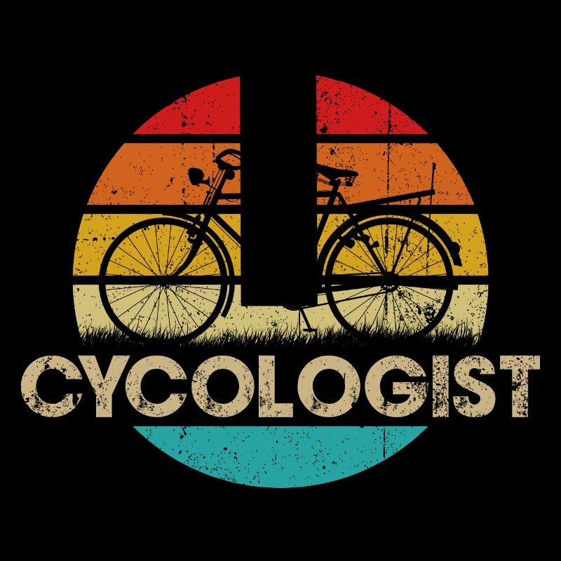 Vintage Bicycle Sunset Logo