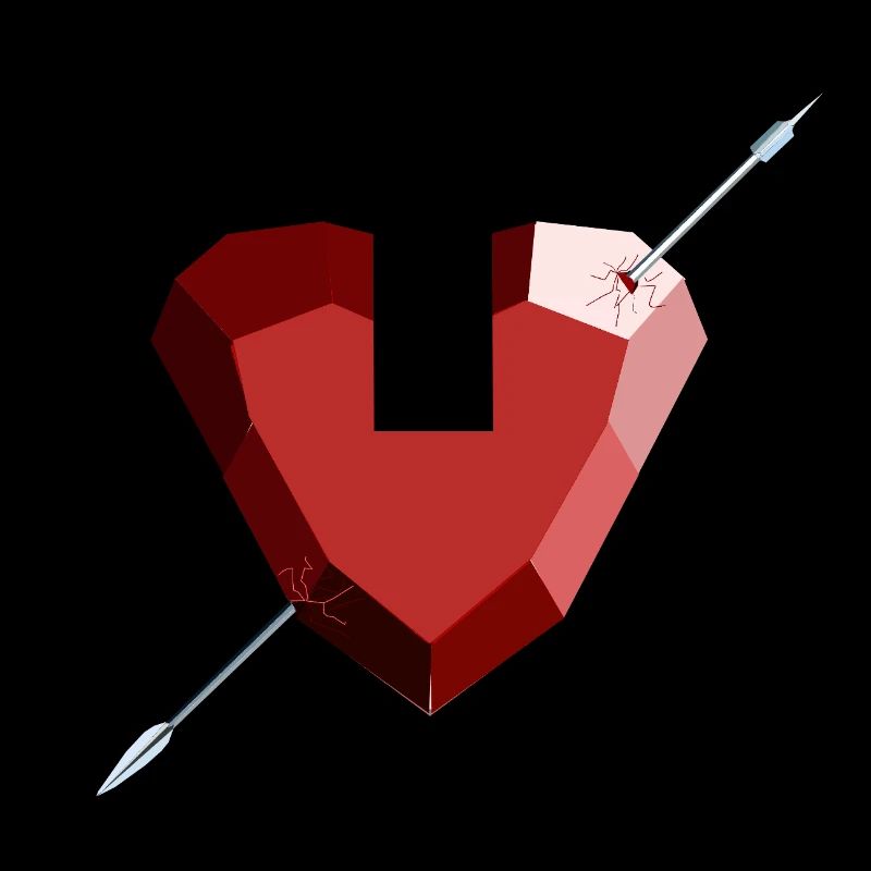 Wounded Ruby Heart – Love, Beauty, and Breakup