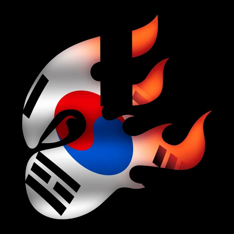 Drapeau coréen - Corée - Ninja