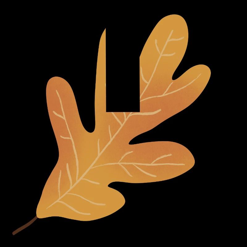 Herbst Eichenblatt Illustration