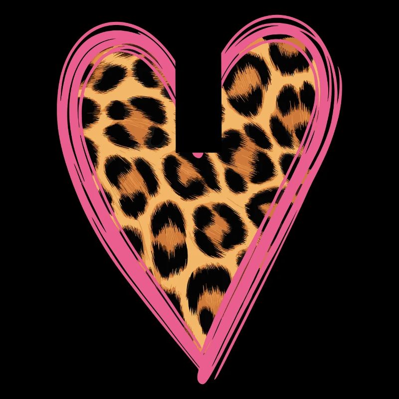 Leopard Pattern Heart Design