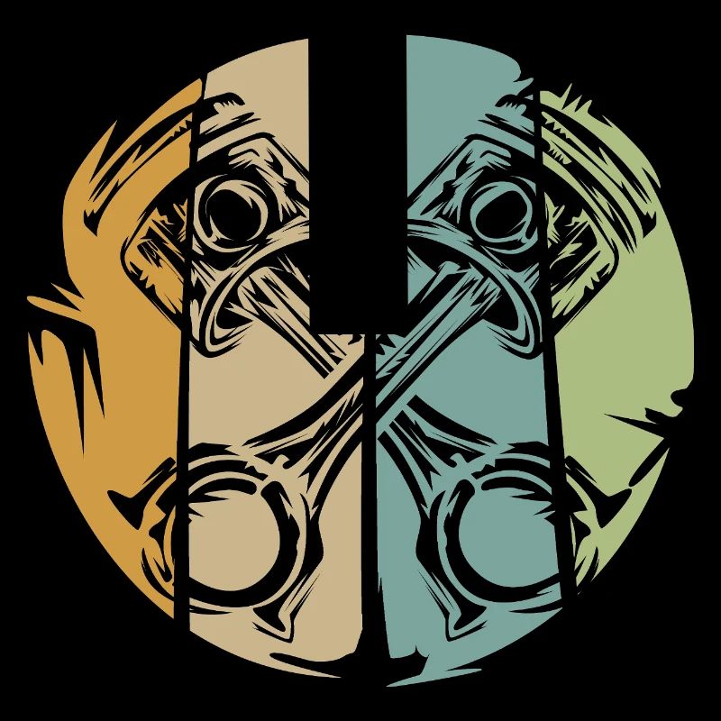 Retro piston engine design for bikers