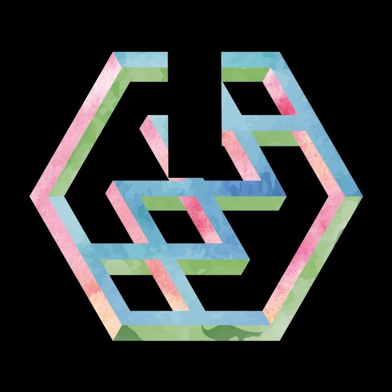Abstraktes Bunte Hexagonmuster