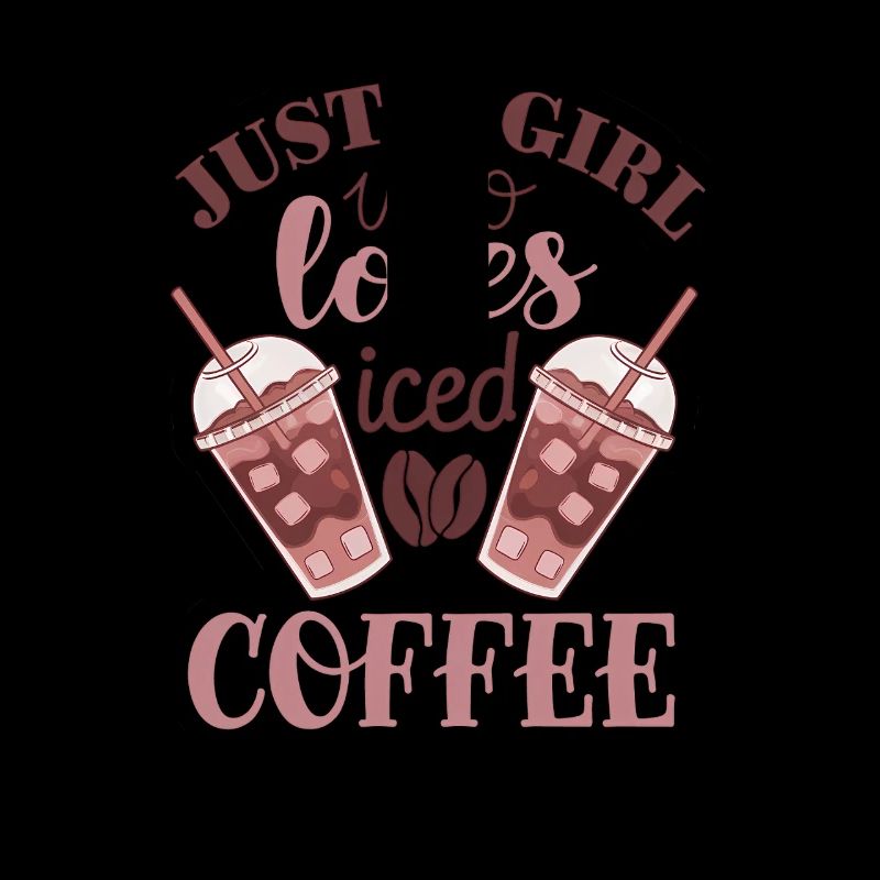 Mädchen, das Eiskaffee liebt