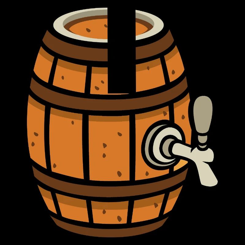 Rustikales Bierfass Cartoon