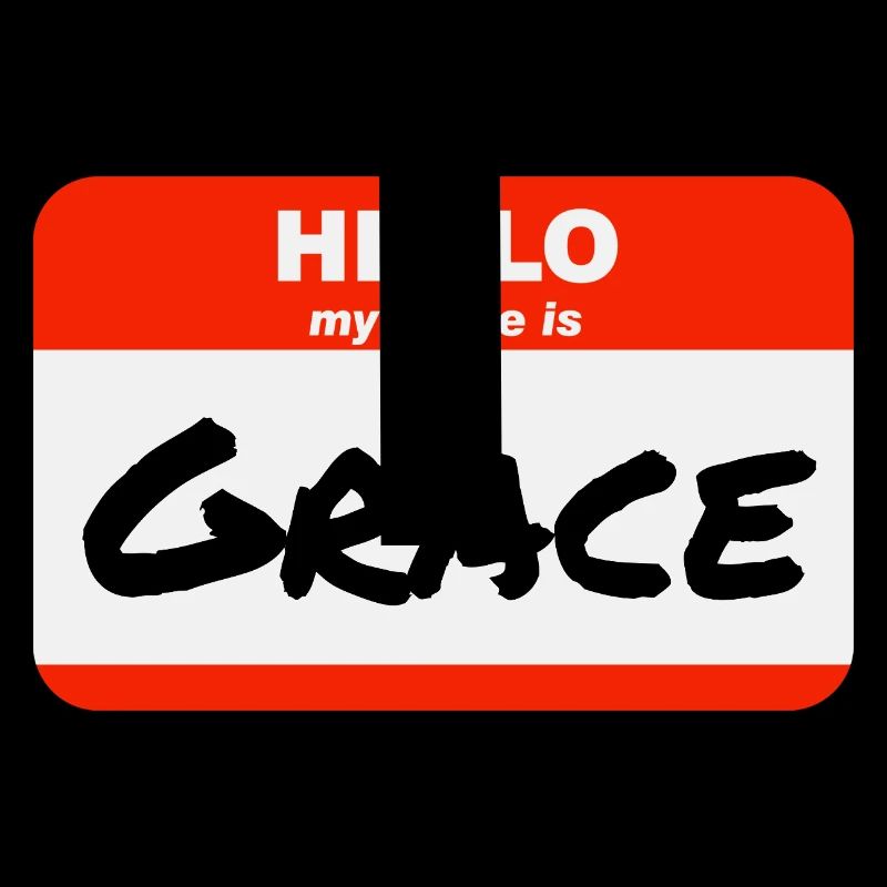 Hello My Name Is Grace Label Name Tag