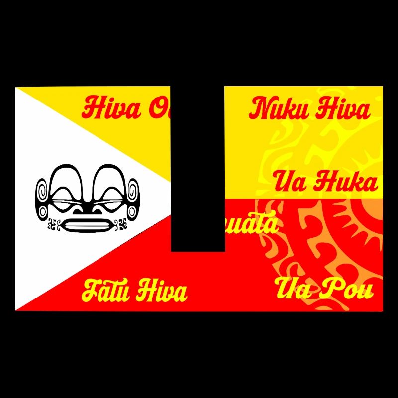 Marquesan Flagge - Personalisiert
