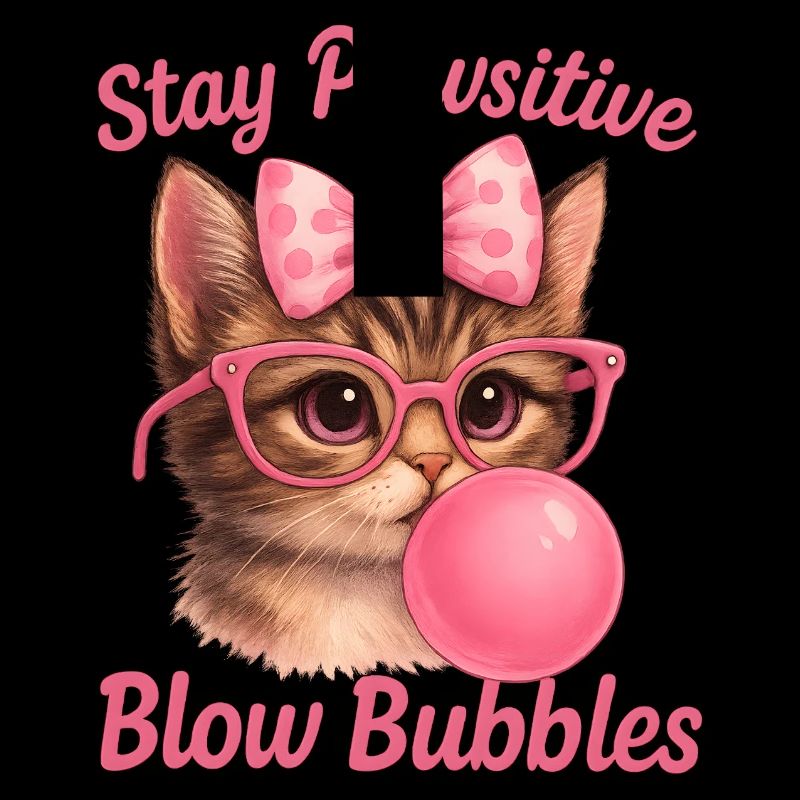 Chat mignon - Stay Pawsitive Blow Bubbles