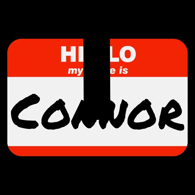 Hello My Name Is Connor Label Name Tag
