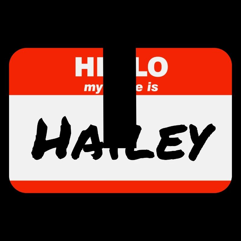 Hello My Name Is Hailey Label Name Tag