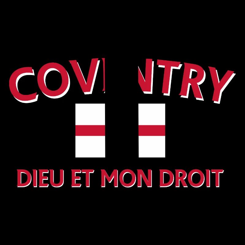 Design de croix de Coventry avec drapeau anglais
