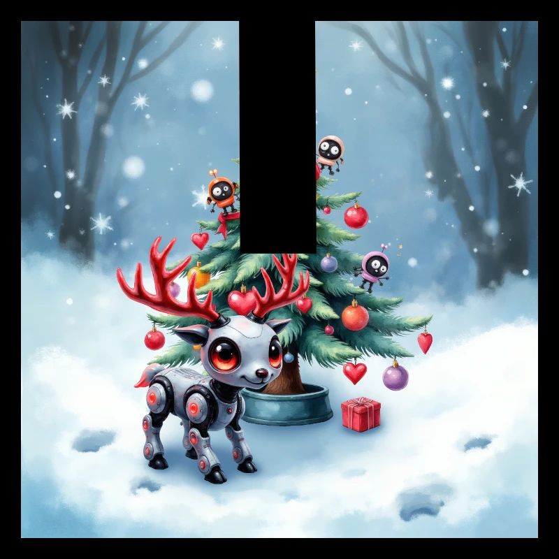 Weihnachtsroboter Rentier