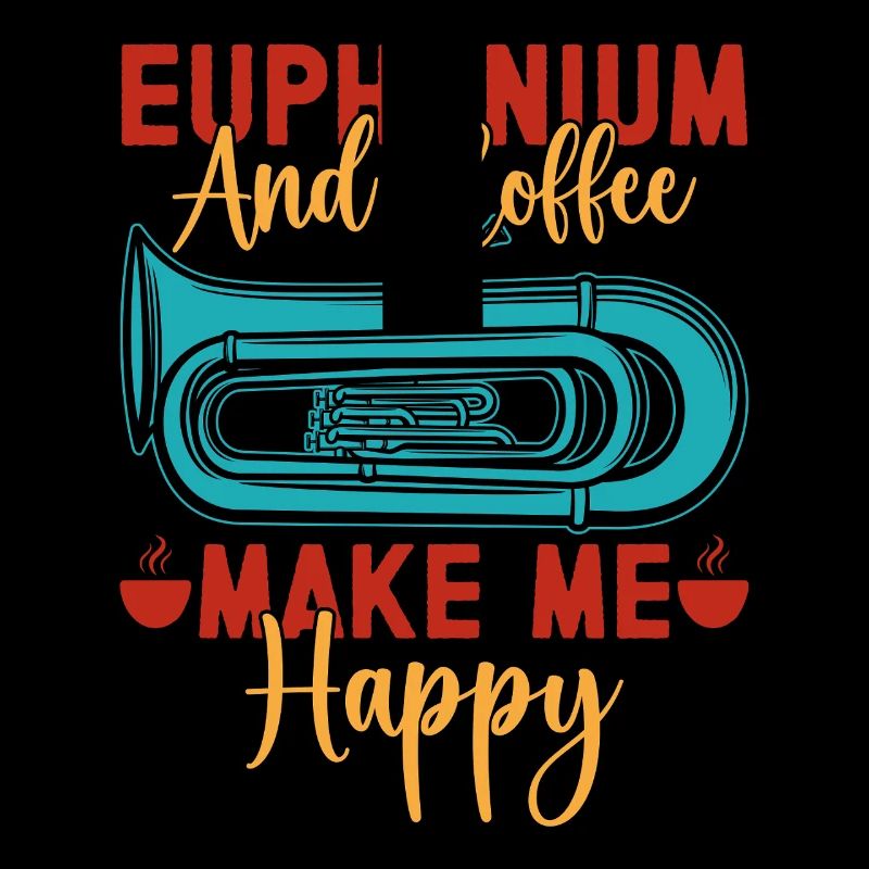 Le café à l’euphonium me rend heureux Marche de baryton