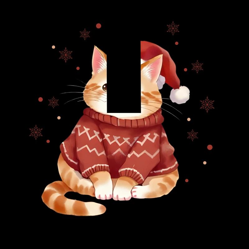 Conception de pull de Noël chat confortable