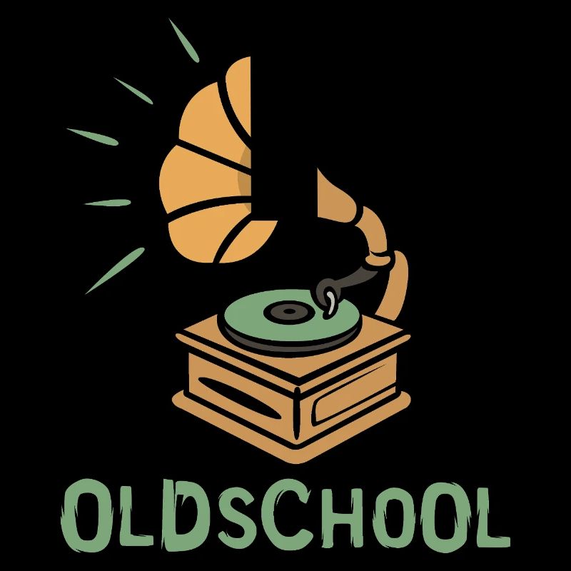 Oldschool Gramophone Retro Design