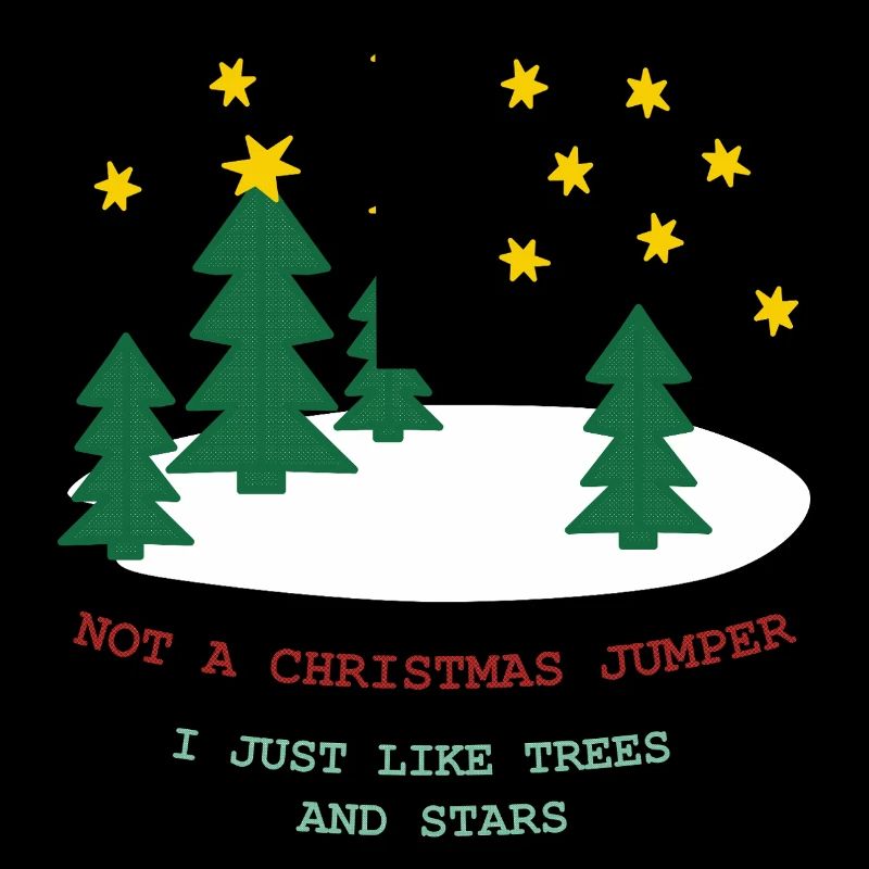 Kein Weihnachtspulli: Bäume und Sterne