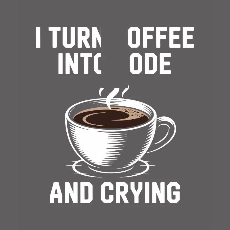 Kaffee und Programmier-Debugging-Humor für Softwar
