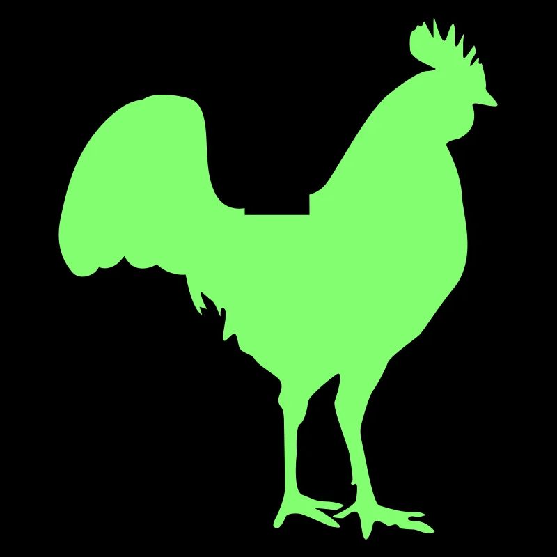 Silhouette du coq Hahn