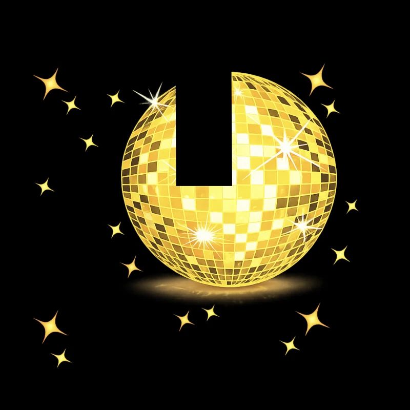 Étincelle de la boule disco dorée