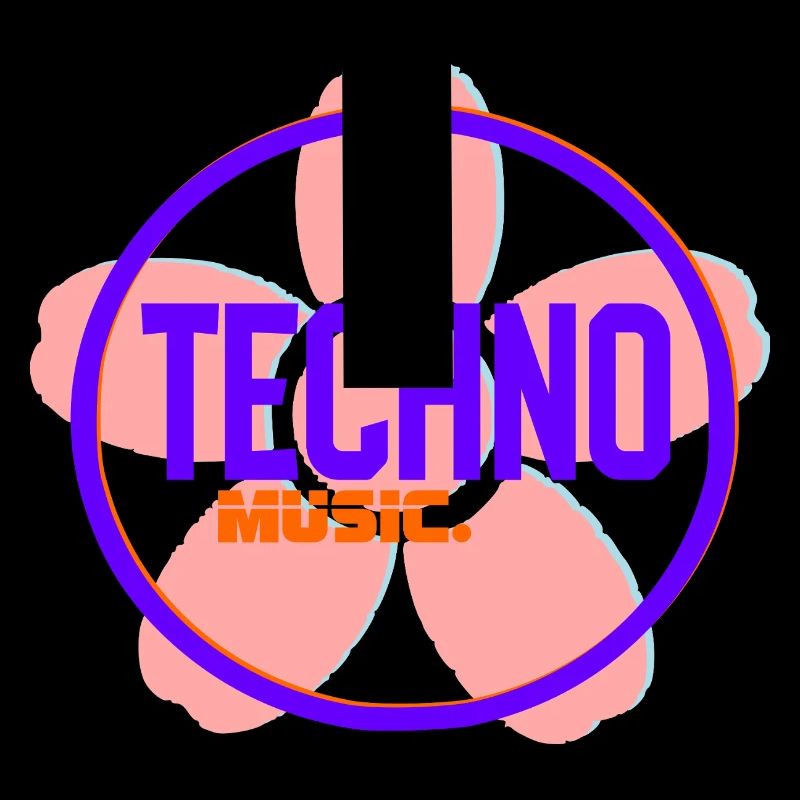 Techno Circle Neon Logo
