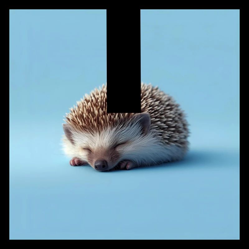 Blue Sleeping Hedgehog