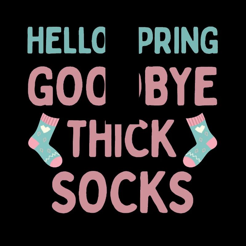 Hello Spring Goodbye Thick Socks
