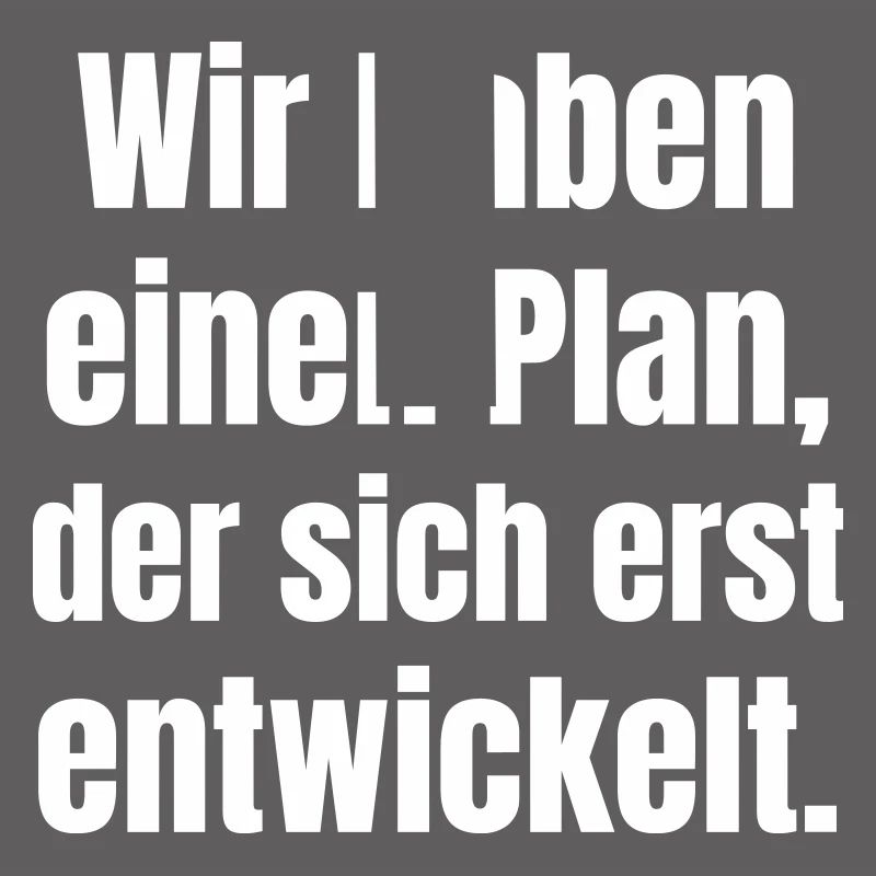 We have a plan that is only developing