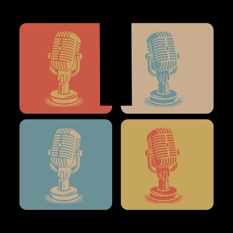 Retro Microphone Pop Art