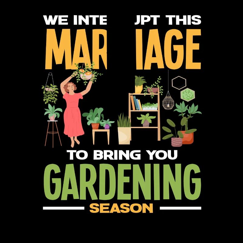 Unterbrechen Sie Ehe Gartenarbeit Saison Funny