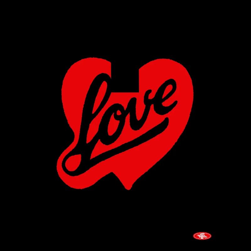Rotes Liebesherz Script-Design