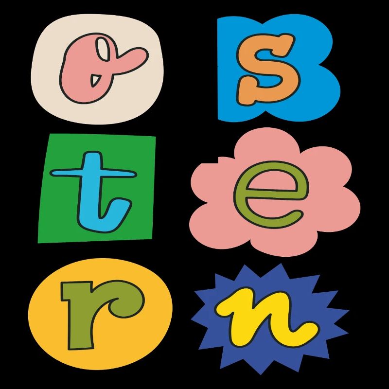 bunte Oster Buchstaben