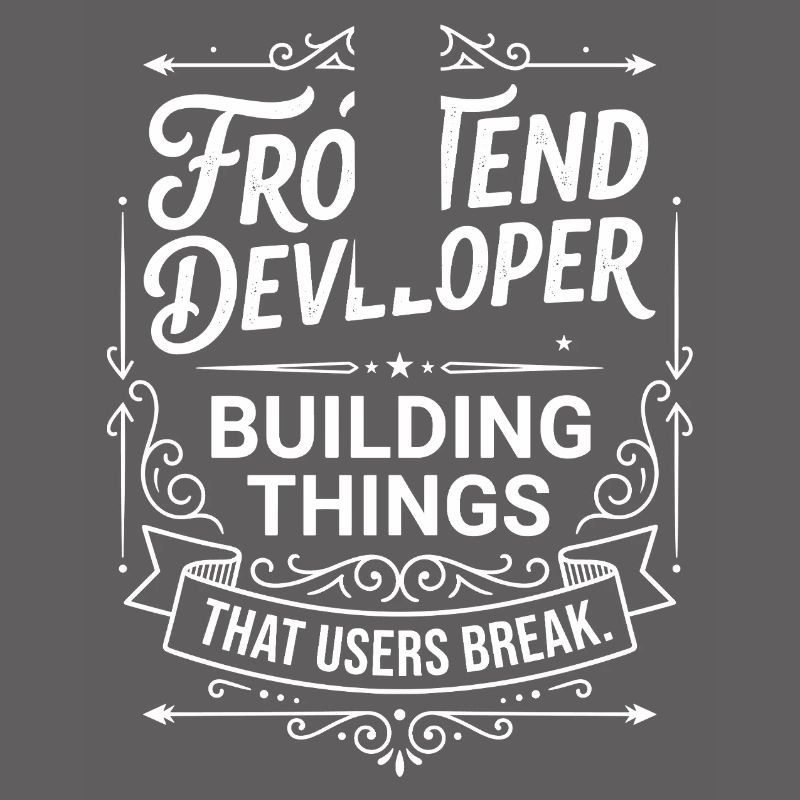 Frontend Entwickler baut Dinge