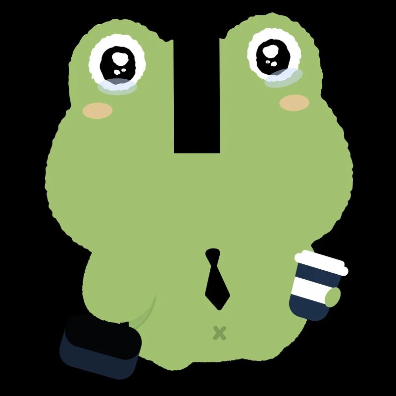 Grenouille fatiguée en cravate