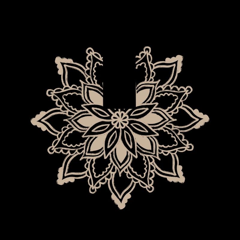 Beige Mandala-Spitzenmuster