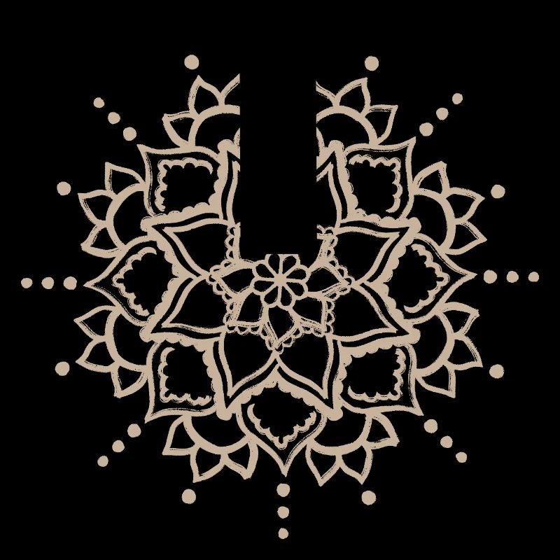 Beige Mandala-Blüte