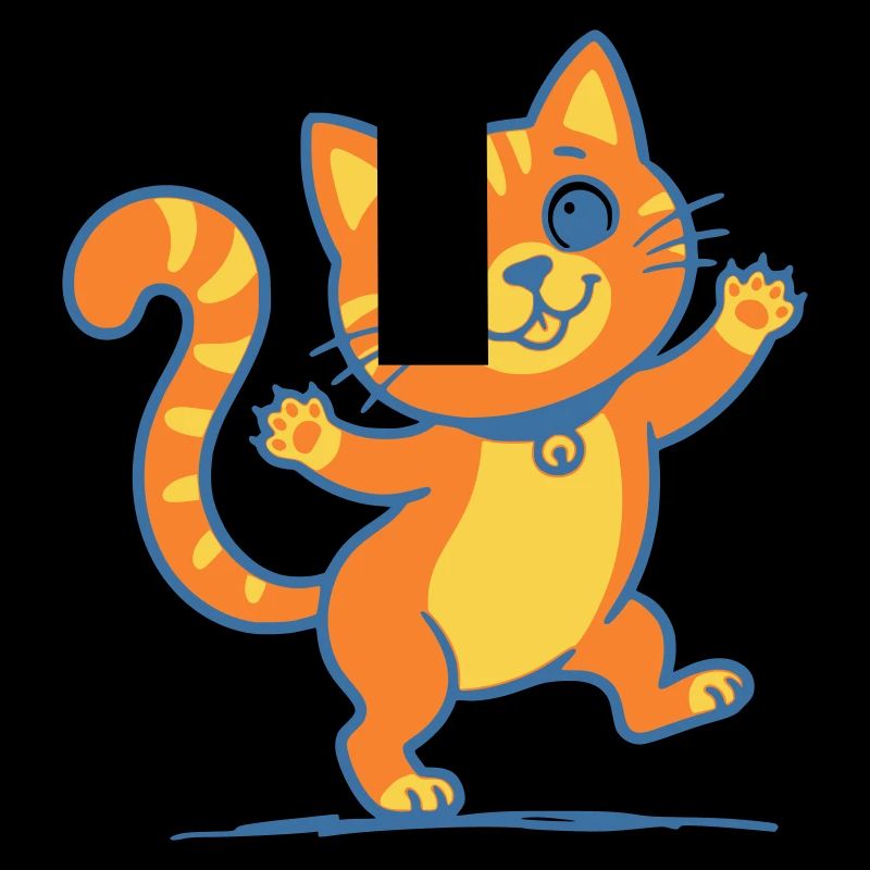 Lächelnde Orange Katze