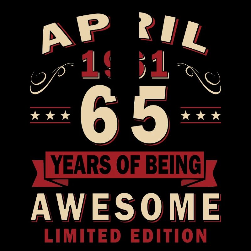 65. Geburtstag Geschenk Mann Oldtimer April 1961