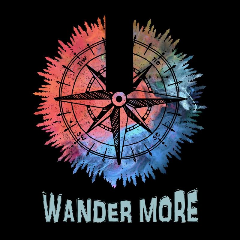 Wander More Compass Tie-Dye