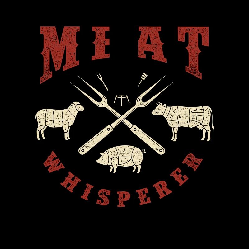Meat Whisperer BBQ Pitmaster Humor