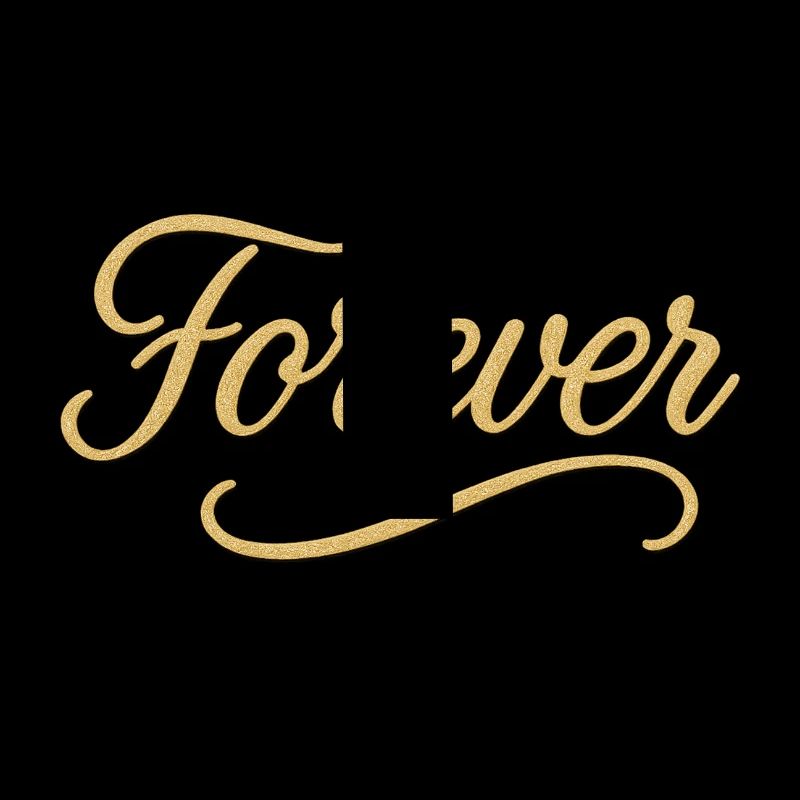 Élégant Gold Script Forever Design