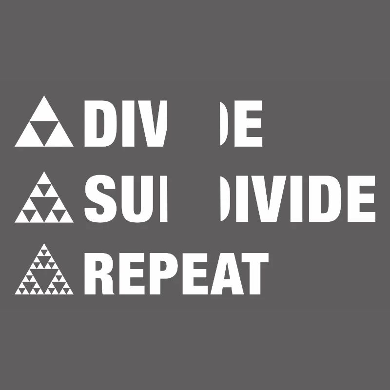 triangle fractal geometry divide subdivide repeat