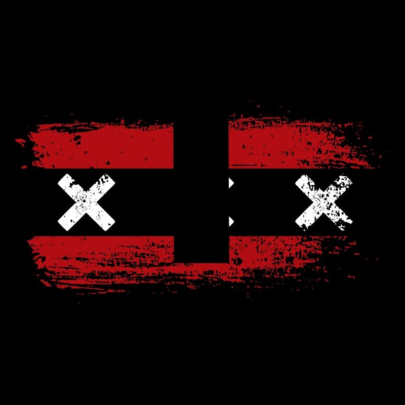 Triple Red X Stripes