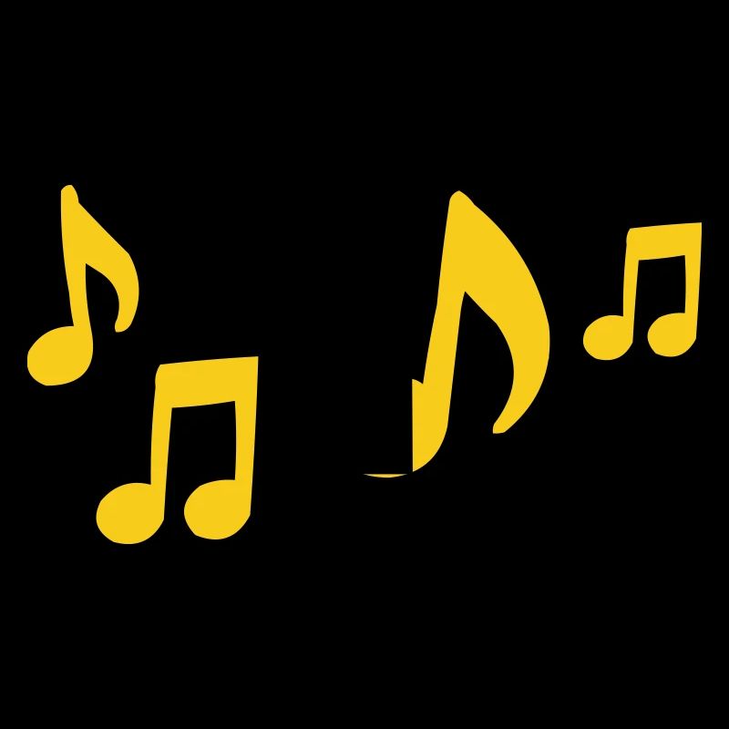 Yellow Musical Notes Contrast